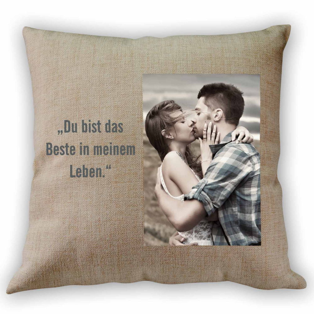 Foto Kissen Leinenoptik mit eigenem Bild Foto Kissen Leinenoptik mit eigenem Bild