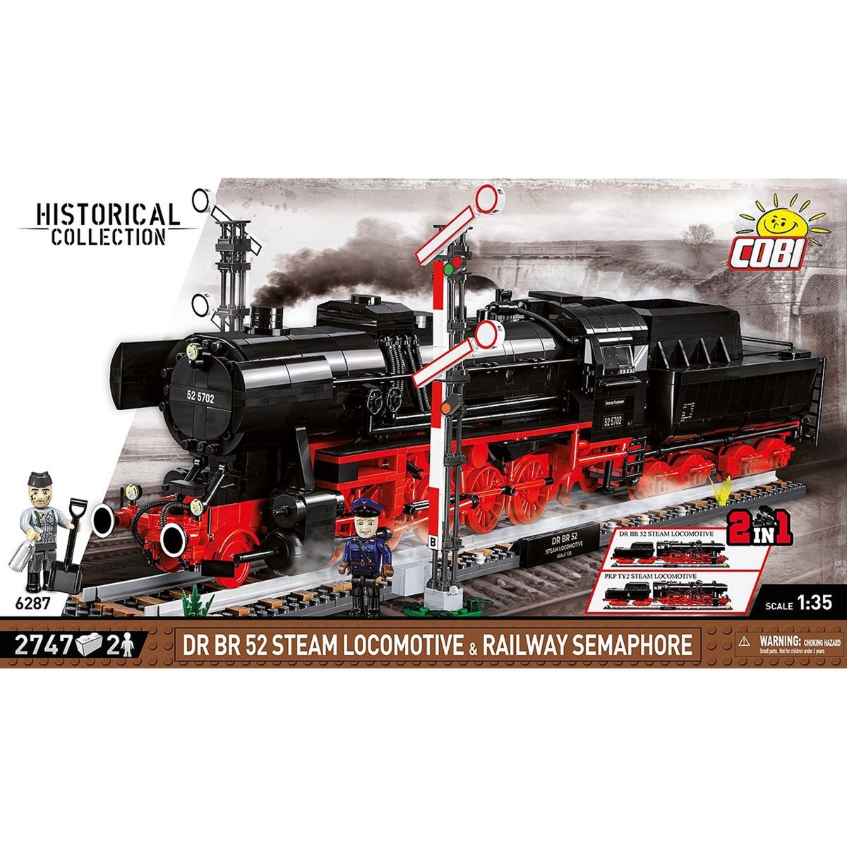 COBI DR BR 52 Steam Locomotive & Railway Semaphore
