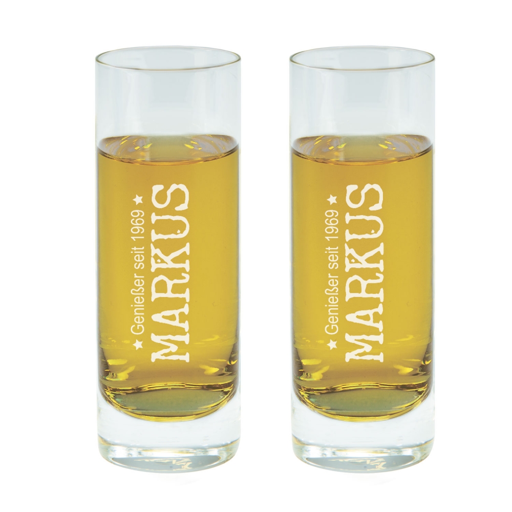 2 x Schnapsglas L mit Gravur 2 x Schnapsglas L mit Gravur