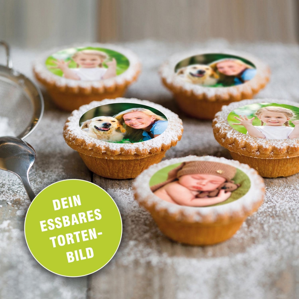 Muffinaufleger mit Foto Ø 5 cm Set 15 St. Muffinaufleger mit Foto Ø 5 cm Set 15 St.