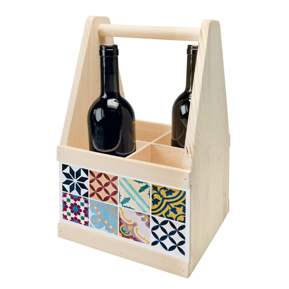 Wine Caddy MOSAIK BUNT