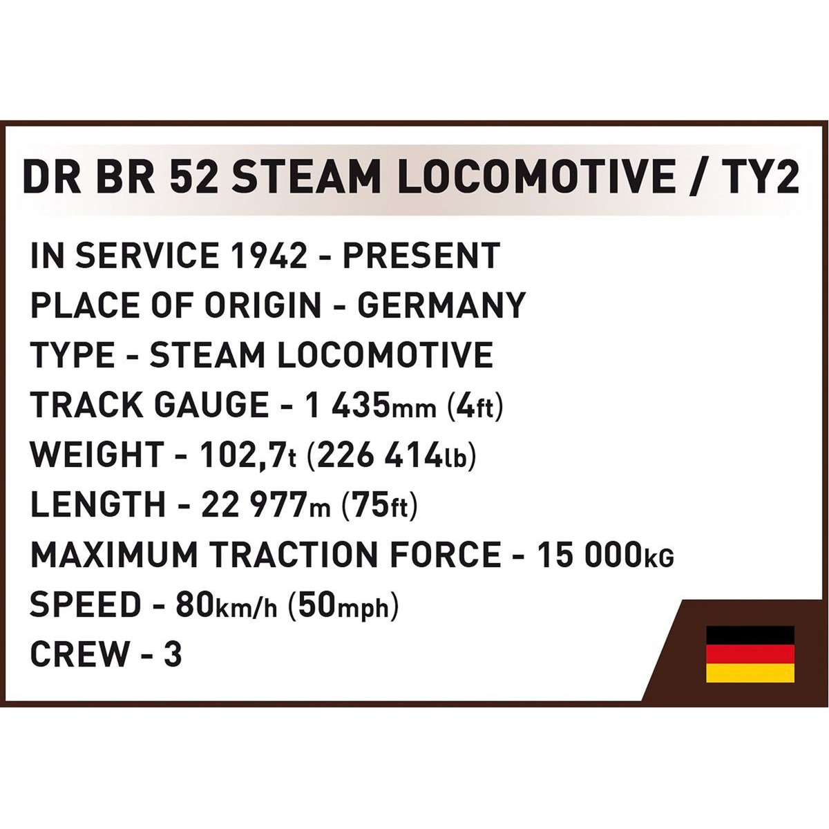 COBI DR BR 52 Steam Locomotive & Railway Semaphore