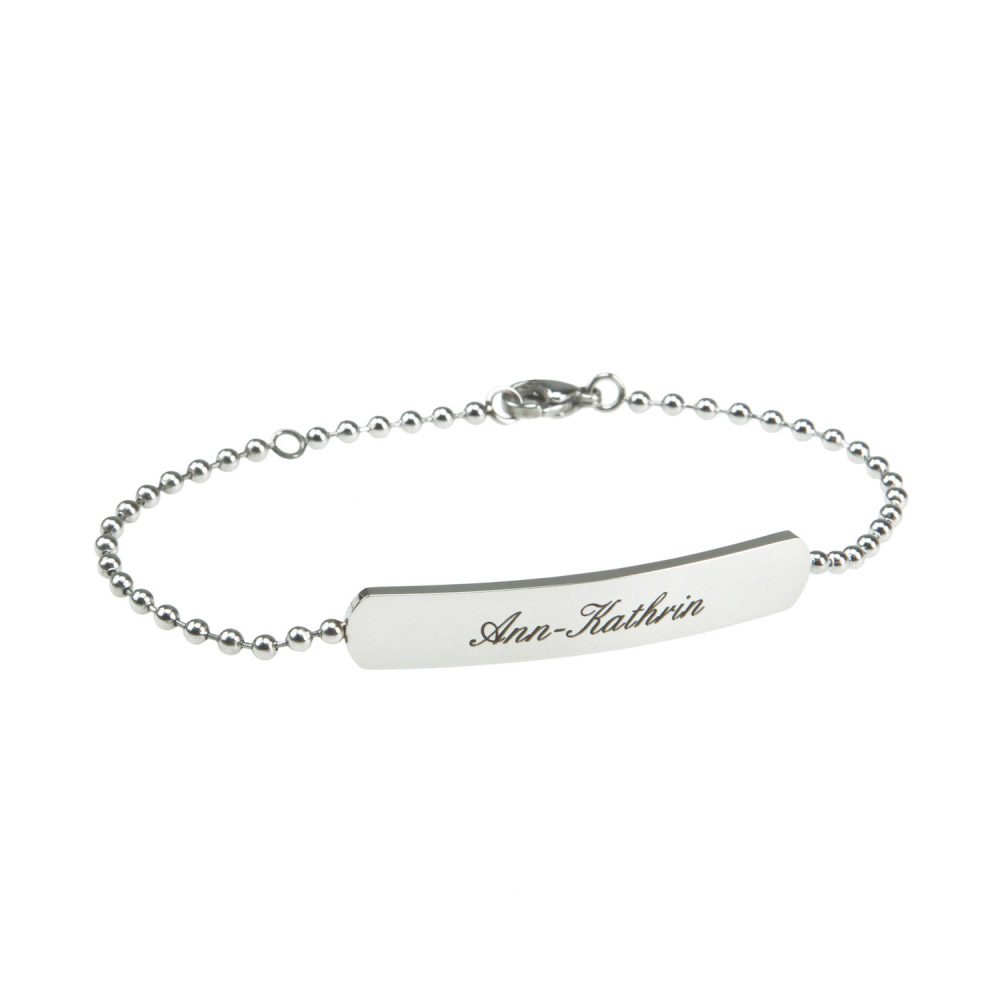 Gravur Armband Kugelkette Silber Gravur Armband Kugelkette Silber