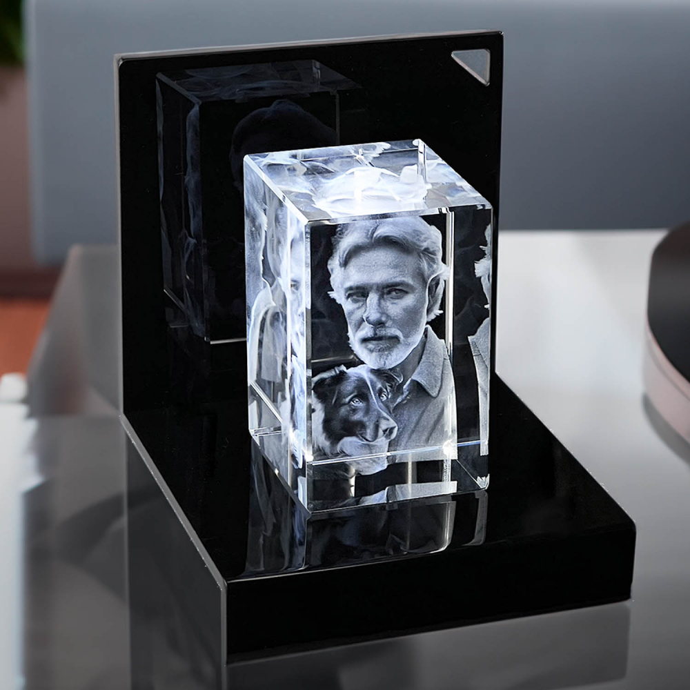 3D Glasfoto Set mit Beleuchtung Gr. S 3D Glasfoto Set mit Beleuchtung Gr. S