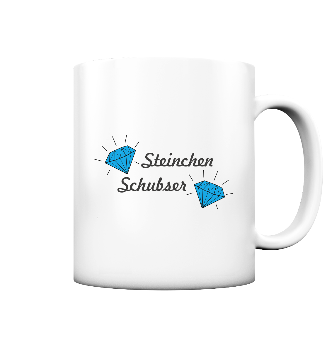 Steinchen Schubser - Tasse matt