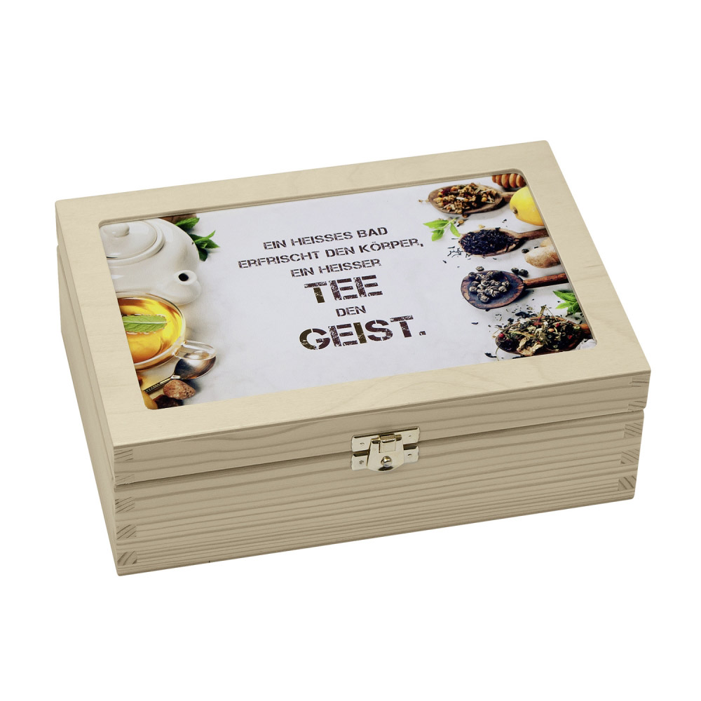 Teabox "Ein heißes Bad erfrischt..." - Tee/Kanne Teabox "Ein heißes Bad erfrischt..." - Tee/Kanne