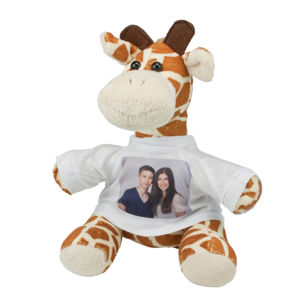 Stofftier - Giraffe mit Foto Stofftier - Giraffe mit Foto