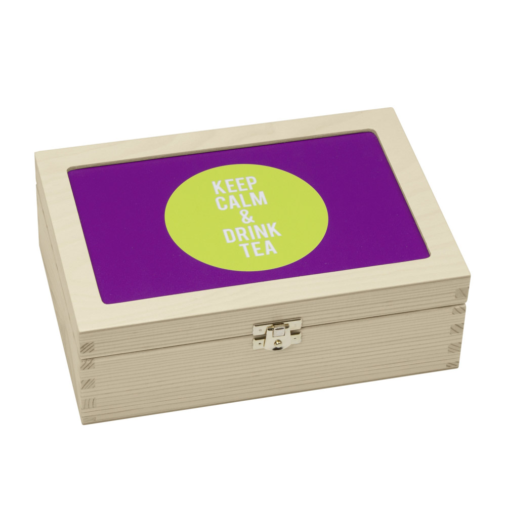 Teabox "Keep Calm" beere-grün Teabox "Keep Calm" beere-grün