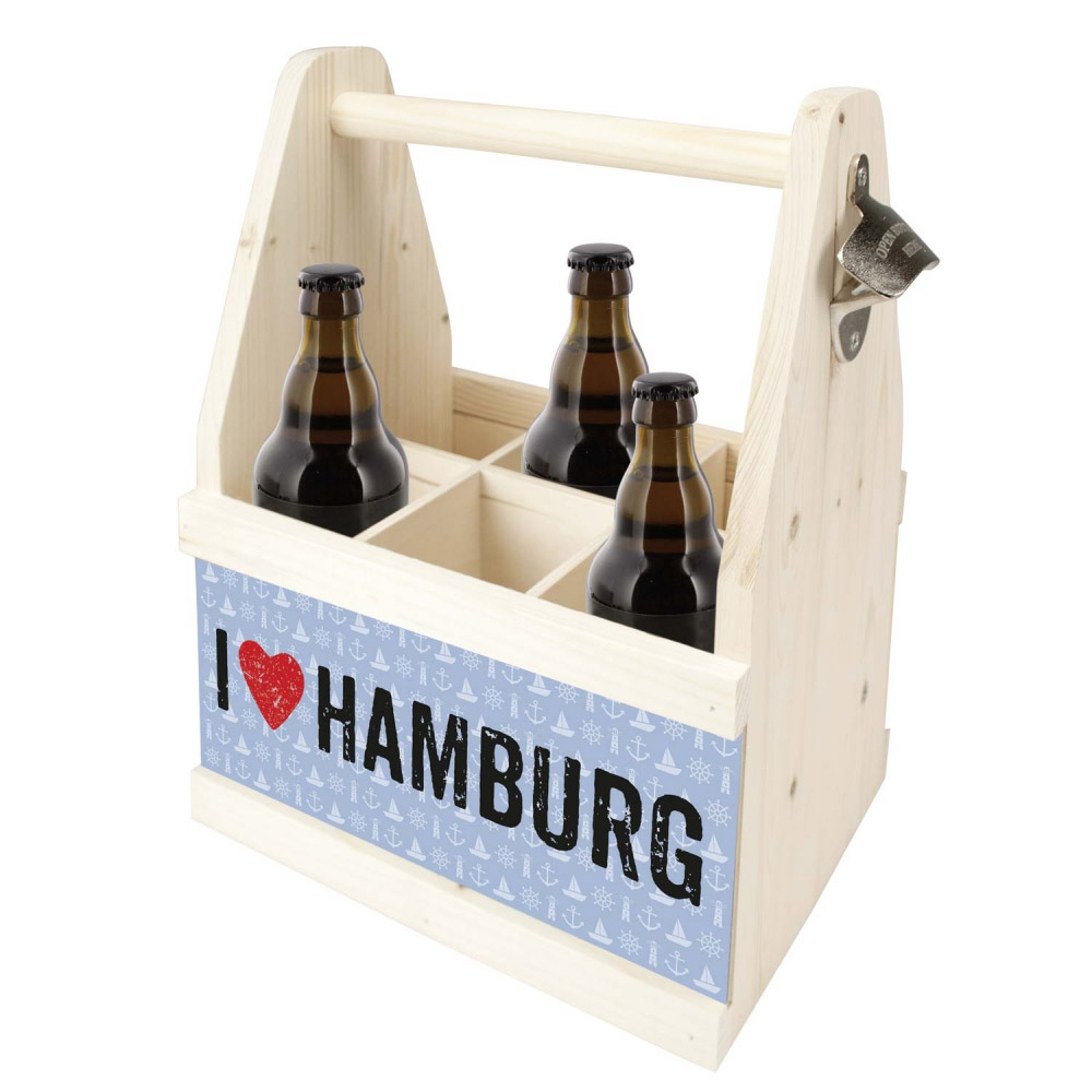 Beer Caddy - I LOVE HAMBURG