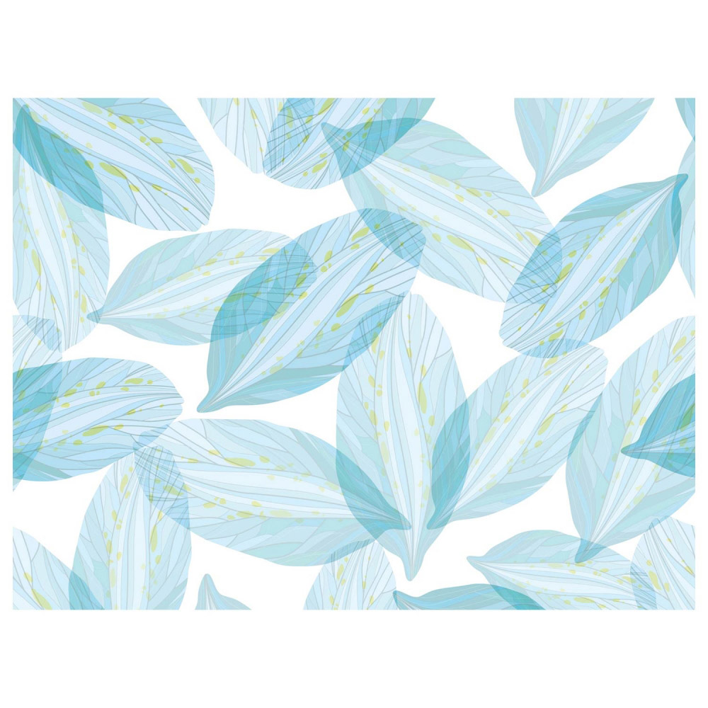 Tischset Vinyl Blue Leaves Tischset Vinyl Blue Leaves