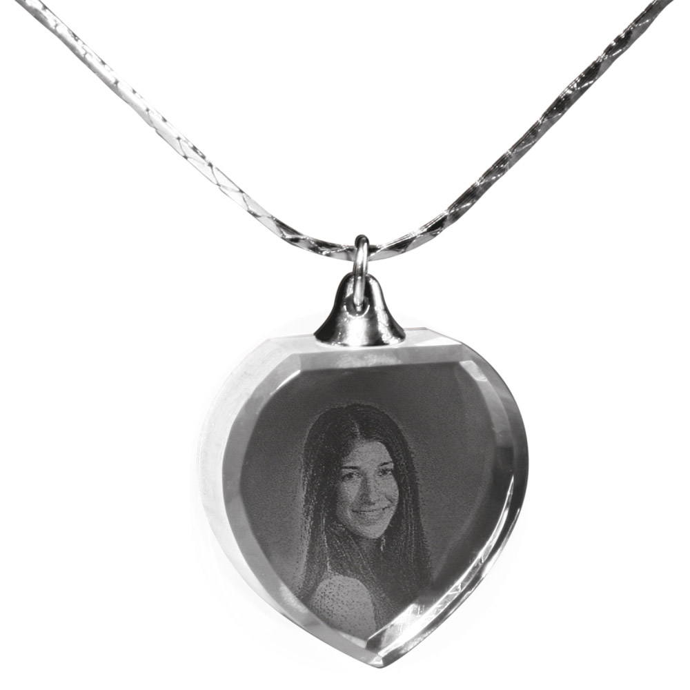 Glasanhänger mit Kette - Herz Glasanhänger mit Kette - Herz