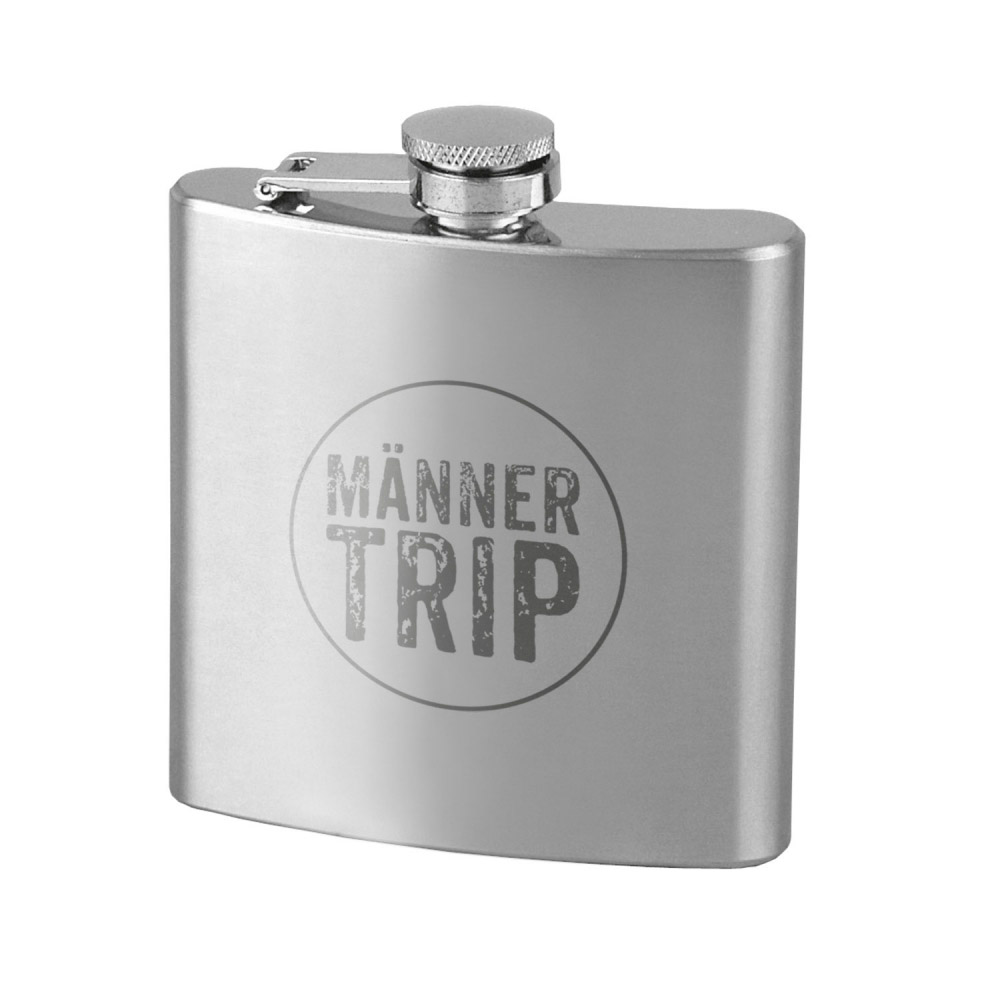 Flachmann Edelstahl "MÄNNER TRIP" Flachmann Edelstahl "MÄNNER TRIP"