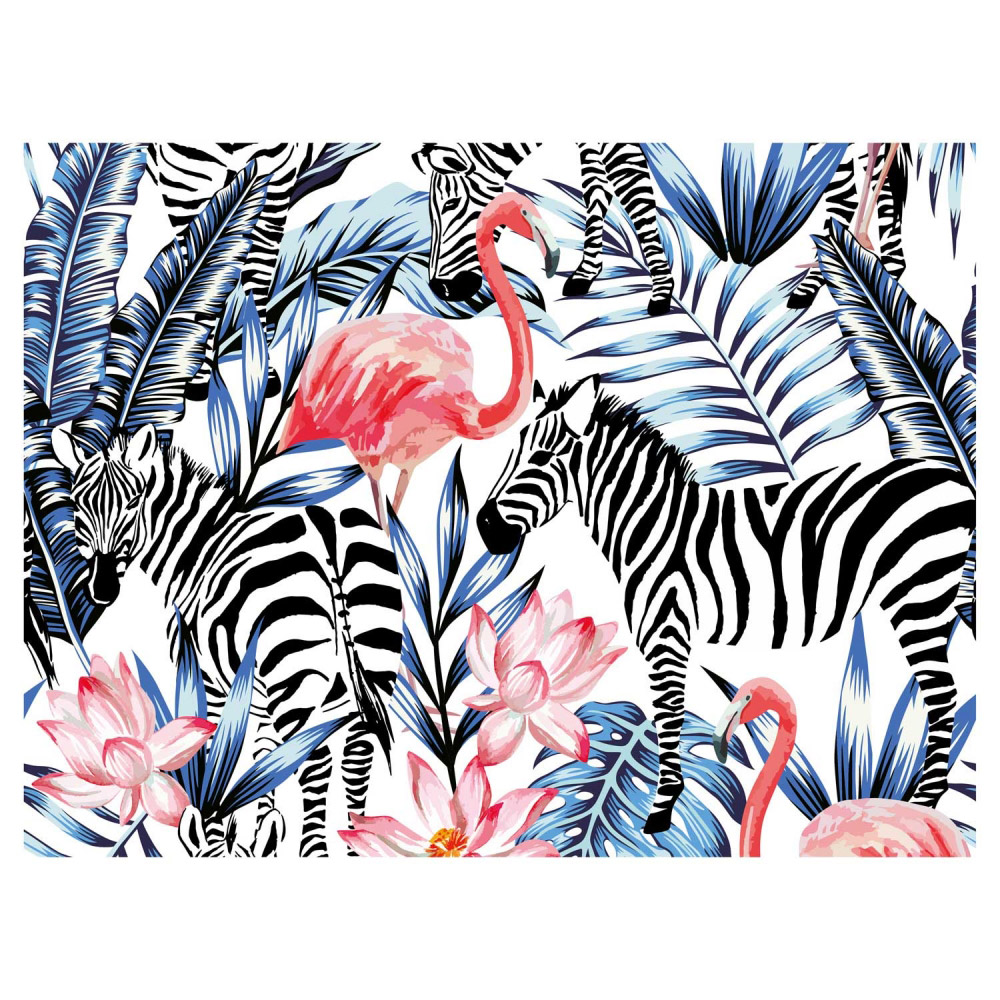 Tischset Vinyl Flamingo & Zebra Tischset Vinyl Flamingo & Zebra