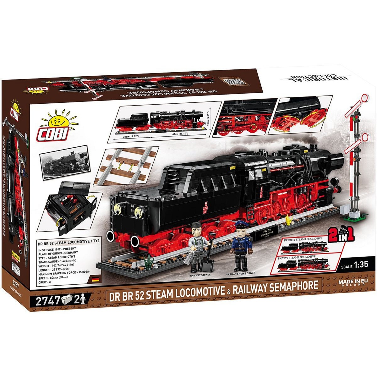 COBI DR BR 52 Steam Locomotive & Railway Semaphore